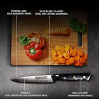 Utility Knife 6 Inch – VG-10 Damascus Stainless Steel, Razor Sharp, Full Tang, Ergonomic G10 Handle – Multipurpose Kitchen Knife for Meat, Vegetables, Fruits – Durable, Dishwasher Safe