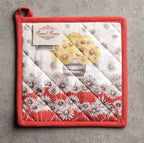 Maison d' Hermine Pot Holders 100% Cotton Heat Resistant Potholders 8" x 8" Hot Pads with Loop BBQ, Cooking, Baking, Grilling, Kitchen, Handling Hot Pans (Pack of 1, Bagatelle)