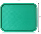 New Star Foodservice Fast Food Tray, Set of 12 (Green, 10 by 14 Inch)