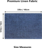 Home Brilliant Placemats Set of 8 Linen Blue Placemats Heat Resistant Dining Table Place Mats Kitchen Table Mats, Indigo