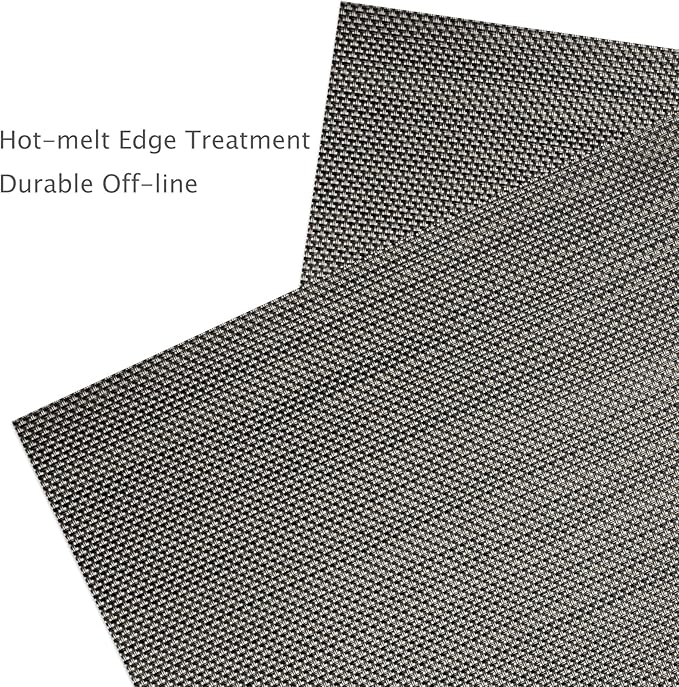 Myir JUN Placemats Set of 8, Vinyl Woven Placemats Place Mats Indoor Set of 8 Washable Table Mats Non-Slip Place mats for Dining Table (Dark Brown, Set of 8)