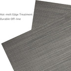 Myir JUN Placemats Set of 8, Vinyl Woven Placemats Place Mats Indoor Set of 8 Washable Table Mats Non-Slip Place mats for Dining Table (Dark Brown, Set of 8)