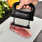 DELUXE MEAT TENDERIZER TOOL 48-BLADE | Turn Tough Cuts into Family Favorites | Professional-Grade Stainless Steel Needle | Unlock Restaurant-Quality Results at Home | No More Mallet or Meat Hammer