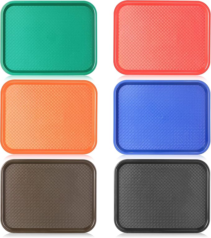 New Star Foodservice Fast Food Tray, Set of 12 (Blue, 10 by 14 Inch)