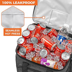 OPUX Soft Cooler Bag, Insulated Collapsible Lunch Cooler Tote for Men Work Camping Beach Travel, Portable Soft Sided Leakproof Waterproof Large Lunch Bag Box with Shoulder Strap 40 Cans, Charcoal Gray