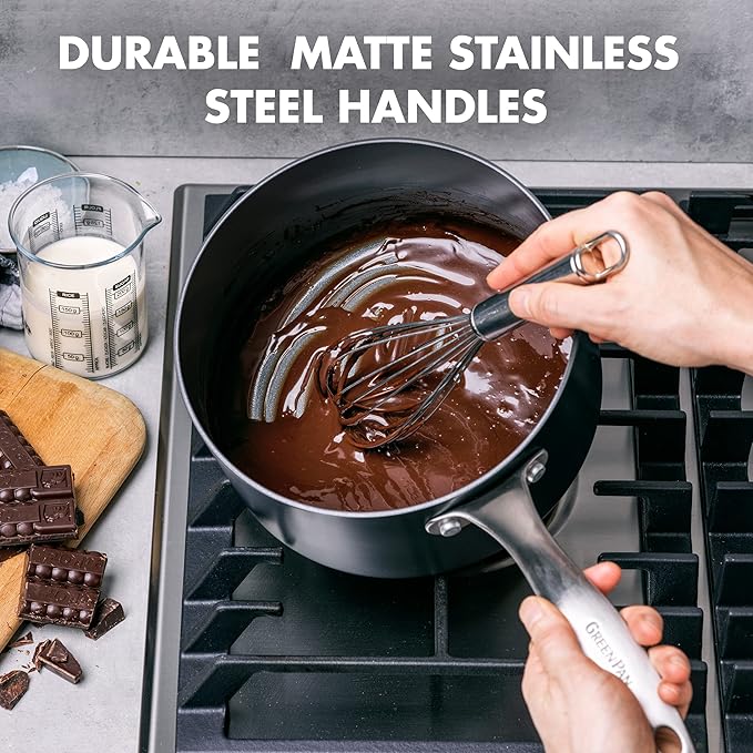 GreenPan Canterbury Hard Anodized Healthy Ceramic Nonstick, 10 Piece Cookware Pots and Pans Set, PFAS-Free, Dishwasher Safe, Oven Safe, Black