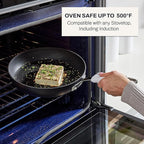 All-Clad HA1 Hard Anodized Non Stick Fry Pan Set 2 Piece, 8, 10 Inch, Induction, Oven Broiler Safe 500F, Pots and Pans Set, Kitchen Frying Pans, Skillets, Premium Cookware, Home, Dishwasher Safe Black