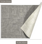 SUEH DESIGN Leather Placemats Set of 6 Reversible Table Mats Heat Resistant Waterproof No-Slip Place Mats for Dining Table Kitchen Parties