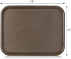 New Star Foodservice Fast Food Tray, Set of 12 (Brown, 10 by 14 Inch)