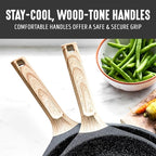 GreenLife 8 Piece Ceramic Nonstick Cookware Set, Induction Suitable Non Toxic PFAS-Free Pots & Pans, Dishwasher Safe, Cooking Set, Stock Pot, Saucepans & Frying Pans, Kitchen Cooking, Granite Black