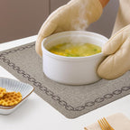 Placemats Set of 6, Heat Resistant & Waterproof Table Mats for Dining, Non Slip Scratch Proof Place Mats for Kitchen, Easy to Clean - Outdoor,Indoor Use（17x12 Inch）