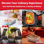 Chef-Grade Extra Thick 6 x 3.75in 1Lb Foil Loaf Pans 10 Pk. Best Disposable Bakeable Aluminum Tin Pan for Baking Bread, Small Meatloaf or Lemon Bundt Cake for Holiday Gifts, Bake Sales or Fundraisers.