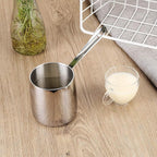 Milk Warmer Turkish Coffee Pot Butter Warmer Melting Pot 18/10 Stainless Steel Small Saucepan with Pour Spout Cookware 12oz Capacity (370ml)