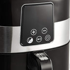 Amazon Basics 3.2 Quart 6-In-1 Air Fryer (Fry, Crisp, Roast, Bake, Reheat, Dehydrate), Non-Stick, with Timer, Auto Shut-Off, Digital Touch Screen, 180-400°F, 1400W, Black/Silver