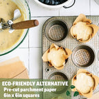 Zenlogy 6x6 Parchment Paper Squares (200 sheets) - Unbleached, Non-stick, Pre-cut Parchment Paper Ideal for Candy Wrappers, Dessert Paper Liners, Freezing and Storing, Separating, and Diamond Painting