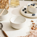 S&Q'S CERAMICS Ceramic Small Bowls for Kitchen, Set of 6, 9 ounces Small Ceramic Bowls for Condiments, Dipping, Side Dishes (Glazed Matte Off-White)…