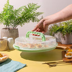 Classy Deviled Egg Carrier with Handles - Tray Platter for Holidays, Parties - Portable 22 Egg Container - Dishwasher-Friendly - Green