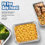 EHOMEA2Z Large Aluminum Pans Full Size Deep Foil Disposable Durable Large Steam Table Pans for Baking Serving, Chafing Trays for Caterers, Bakeware 21 x 13 x 3 (15)