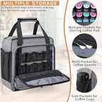 Coffee Maker Carrying Bag Compatible with Keurig K-Mini or K-Mini Plus, Single Serve Coffee Brewer Portable Storage Bag with Extra Pockets, Storage Tote Case With Multiple Pockets for K-Cup