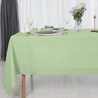 D'Moksha Homes Sage Green Linen Tablecloth 60 x 120 Inch - 100% Pure Linen Hemstitch Tablecloth for Rectangle Tables - Classic Hemstitch, Machine Washable Table Cloth for Summer, Fall and Halloween