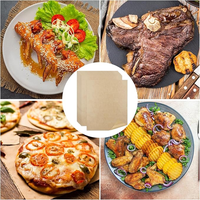 9 x11 inch Air Fryer Parchment Paper Squares, 100 Sheets Unbleached Pre-Cut Baking Disposable Paper Liner for Cuisinart Non-Stick Air Fryer Toaster Oven