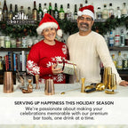 A Bar Above 10 Piece Cocktail Mixing Glass Set, Lead Free Cocktail Set with Mixing Glass, Bar Spoon, Julep Strainer, Bell Jigger and Picks, Bar Accessories, Ideal for Martinis, Whiskey and Negronis