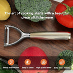 Luxury Y-Type Vegetable Peeler – 24K Gold Plated Handle, 304 Stainless Steel Ultra Sharp Blade, Ideal for Potatoes, Apples, and Other Fruits & Vegetables