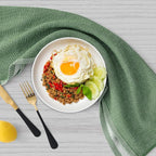 Homaxy Premium Kitchen Towels(18”x 28”, 6 Pack), Large Cotton Kitchen Hand Towels, Flat and Terry Dish Towels, 380 GSM Highly Absorbent Tea Towel Set with Hanging Loop, Grass Green