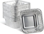 PLASTICPRO Disposable 3'' X 3 X 2'' Inch Square Aluminum Tin Foil Baking Pans Bakeware - Cookware Perfect for Baking Cakes,Brownies,Bread, Meatloaf, Lasagna, Pack of 25