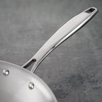 Tramontina Signature Tri-Ply Clad Stainless Steel 12-Inch Large Frying Pan, Induction-Ready Skillet, Dishwasher-Safe, NSF-Certified, Made in Brazil