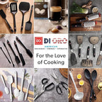 DI ORO Silicone Ladle – Soup Ladle for Cooking & Serving Heat-Resistant - Large Kitchen Soup Ladle Nonstick Cookware Safe - Soup Serving Spoon with Wide Bowl - Silicone Utensil Dishwasher Safe (Mint)