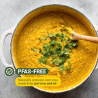 Lodge 6 Quart Enameled Cast Iron Dutch Oven with Lid – Dual Handles, Oven Safe up to 500°F, Stovetop Compatible – Marinate, Cook, Bake, Refrigerate & Serve – Oyster White