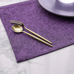 Home Brilliant Cloth Placemats Set of 8 Heat Resistant Dining Table Place Mats for Kitchen Table, 13 x 19 inches, Purple