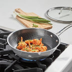 Cuisinart FusionPlus Nonstick Stainless Steel Cookware, 10.25-Inch Deep Fry Pan Skillet with Cover, PFAS-Free PURELYSEAR Ceramic Technology, Scratch Proof, Cool Grip Handles, Dishwasher Safe