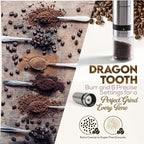 Manual Coffee Grinder, Hand Coffee Grinder with Adjustable Dragon Tooth Stainless Steel Conical Burr, No-Power, Manual Coffee Grinder for Drip Coffee, Espresso, French Press, and More!