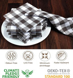 Urban Villa Cotton Dish Cloth Set of 8, Waffle Kitchen Cloth 12x12 Inch Highly Absorbent Soft Dish Cloths for Kitchen Cleaning & Drying Dishes Mitered Corner Dish Towels - Grey White, Buffalo Checks