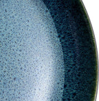 Sango Resona 16-Piece Blue Stoneware Dinnerware Set – Service for 4, Plate and Bowl Set, Delicate Blue Interior, Microwave & Dishwasher Safe, for Everyday Dining & Entertainment