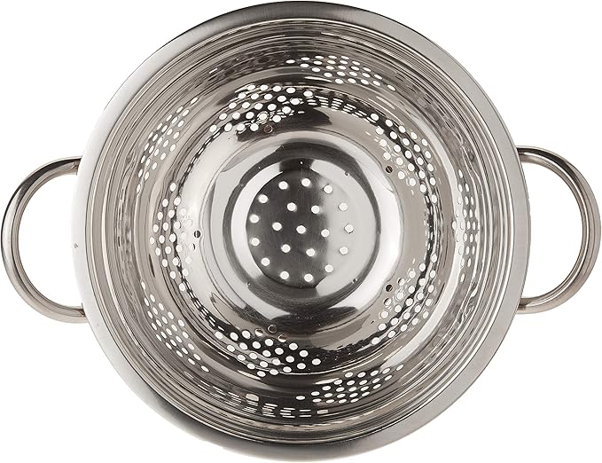 EURO-WARE High Grade Stainless Steel Colander for Pastas or Washing Fruits, Vegetables, Salads and More with Decorative Copper Finish (3 Quart)