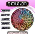 Supa Ant Thickest Canning Lids Regular Mouth (50 Pcs.) Food Grade Tin Can Lids for Canned Food - Buckle Proof & Rust Proof Lid for Canning Kit for Regular Mouth Mason Jars (Mandala) Canning Supplies