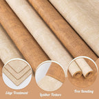 SUEH DESIGN Leather Placemats Set of 6 Reversible Table Mats Heat Resistant Waterproof No-Slip Place Mats for Dining Table Kitchen Parties, Camel and Beige