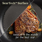 Anolon X Hybrid Nonstick Cookware Frying Pans/Skillet Set, Induction Suitable, 8 Inch, 10 Inch, and 12 Inch - Charcoal Gray