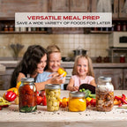 FORJARS - Wide Mouth Canning Lids, 24-Pack – Create Airtight Seals on Mason Jars to Preserve Food for Meal Prep & Emergency Food Storage – 3.4 In. Metal Lids with Silicone Seals – Canning Supplies