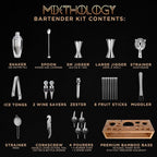 Mixology Bartender kit | 31 Piece Professional Bartender Set by Mixthology - bar Tools, Accessories, and bar Sets for The Home by Bartenders. Gift The Perfect Cocktail Shaker