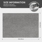 Cloth Placemats, Set of 4 Heat-Resistant Cotton Linen Blend Double Layered Machine Washable Place Mats, Wrinkle Free Thick Fabric Dining Table Mats for Indoors & Outdoors (Dark Grey, 4)