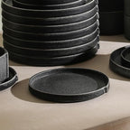 Stone Lain Bao 4-Piece Salad Plate Set Stoneware, Charcoal
