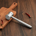 304 Stainless Steel Meat Tenderizer Mallet - Dual-Sided Meat Pounder Hammer for Tenderizing and Flattening Meat - Kitchen Essentials Meat Beater Tool with Comfort Grip Handle