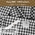 Native Fab Black Gingham Dish Towels 16"x26" Set of 12 - Cotton Mini Check Plaid Towels, Soft Absorbent Dishcloths with Hanging Loop, Kitchen Towel for Quick Drying - Black White