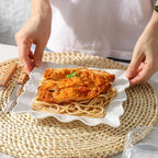 Neaylfe 8-Piece Ceramic Salad Plates, 8 inch White Square Dinner Plates for Snack & Restaurant, Embossed Modern Dinnerware Dishes Set for Kitchen, Microwave, Dishwasher Safe