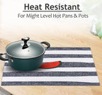 Ruvanti Placemats 100% Cotton 13x19 Inch, Dining Table Placemats Set of 6, Modern Place Mats for Dining Table Decor, Kitchen & Table Linens, Coffee Mat for Christmas Dinners - Watermelon