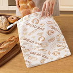 2 Packs Reusable Beeswax Bread Bags for Homemade Sourdough Bread - Extra Large and Easy to Clean Cotton Storage Bag-Keep Loaf Fresh for Days, 17x13 Inch